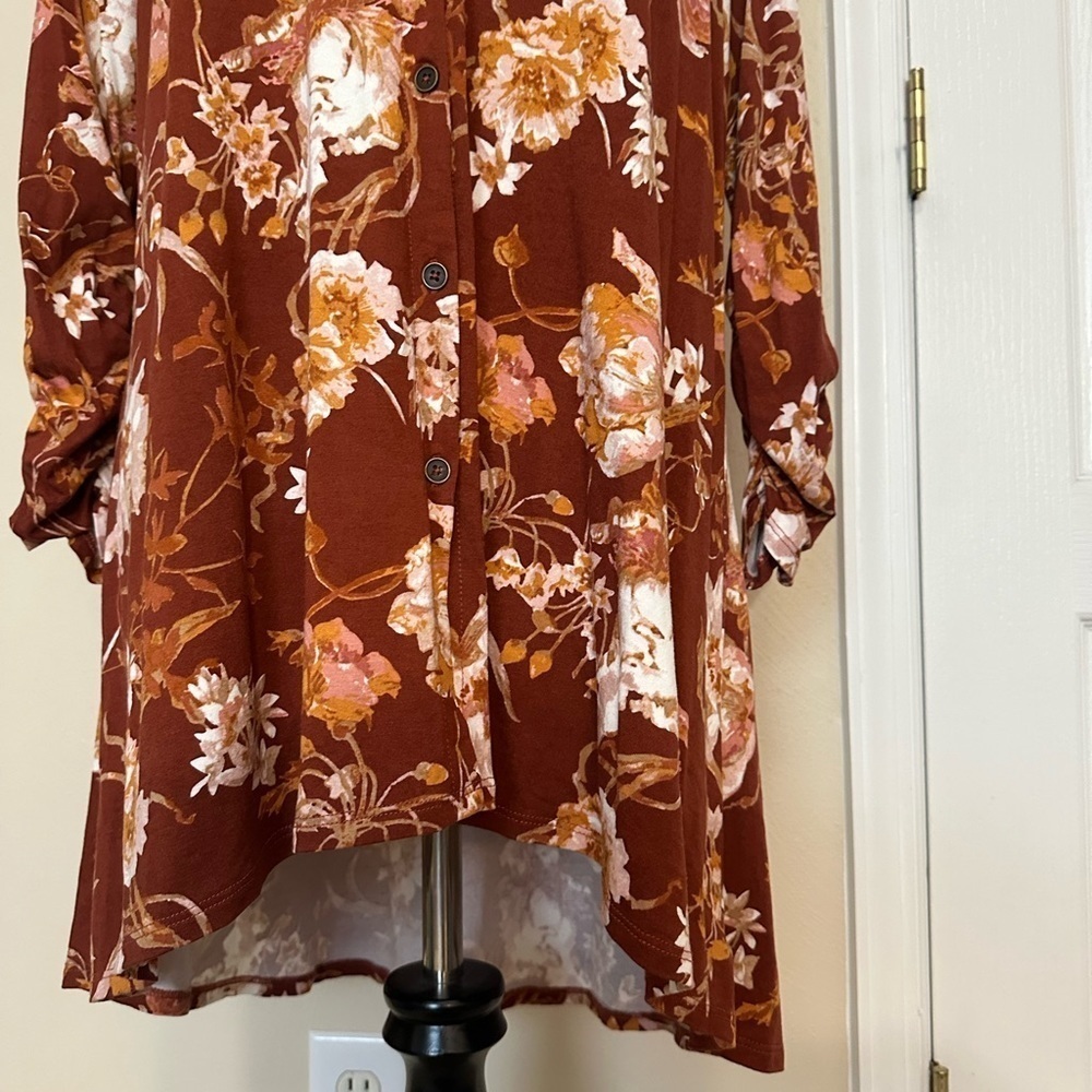 New Directions High Low Button Front Tunic - image 6